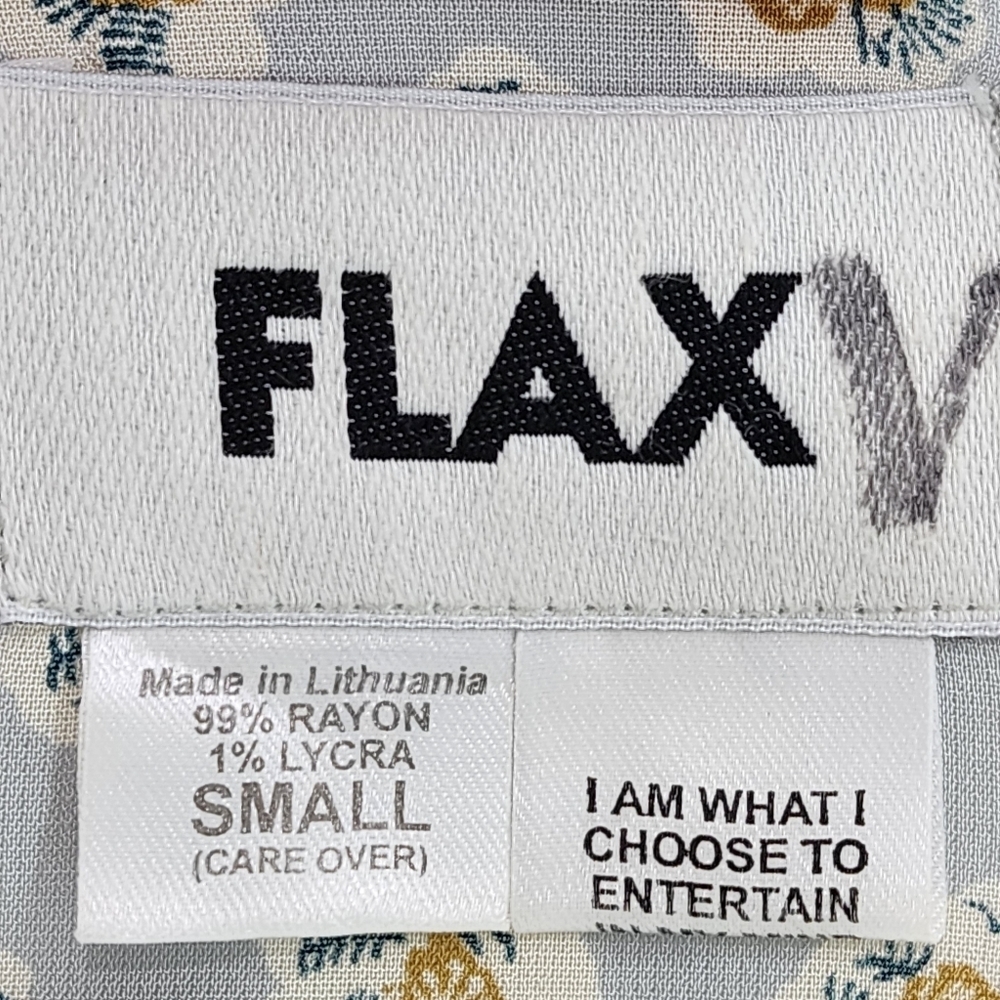 Flax Women's Floral Button Front Top - S - Picture 3 of 5